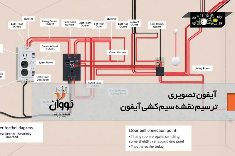 نقشه سیم کشی آیفون تصویری ساختمان