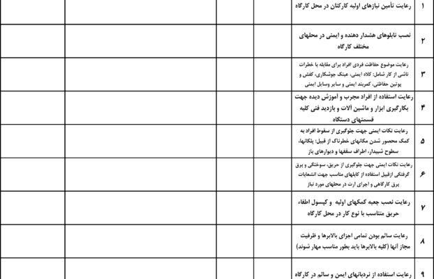چک‌لیست کامل ایمنی برق ساختمان قبل از تحویل پروژه