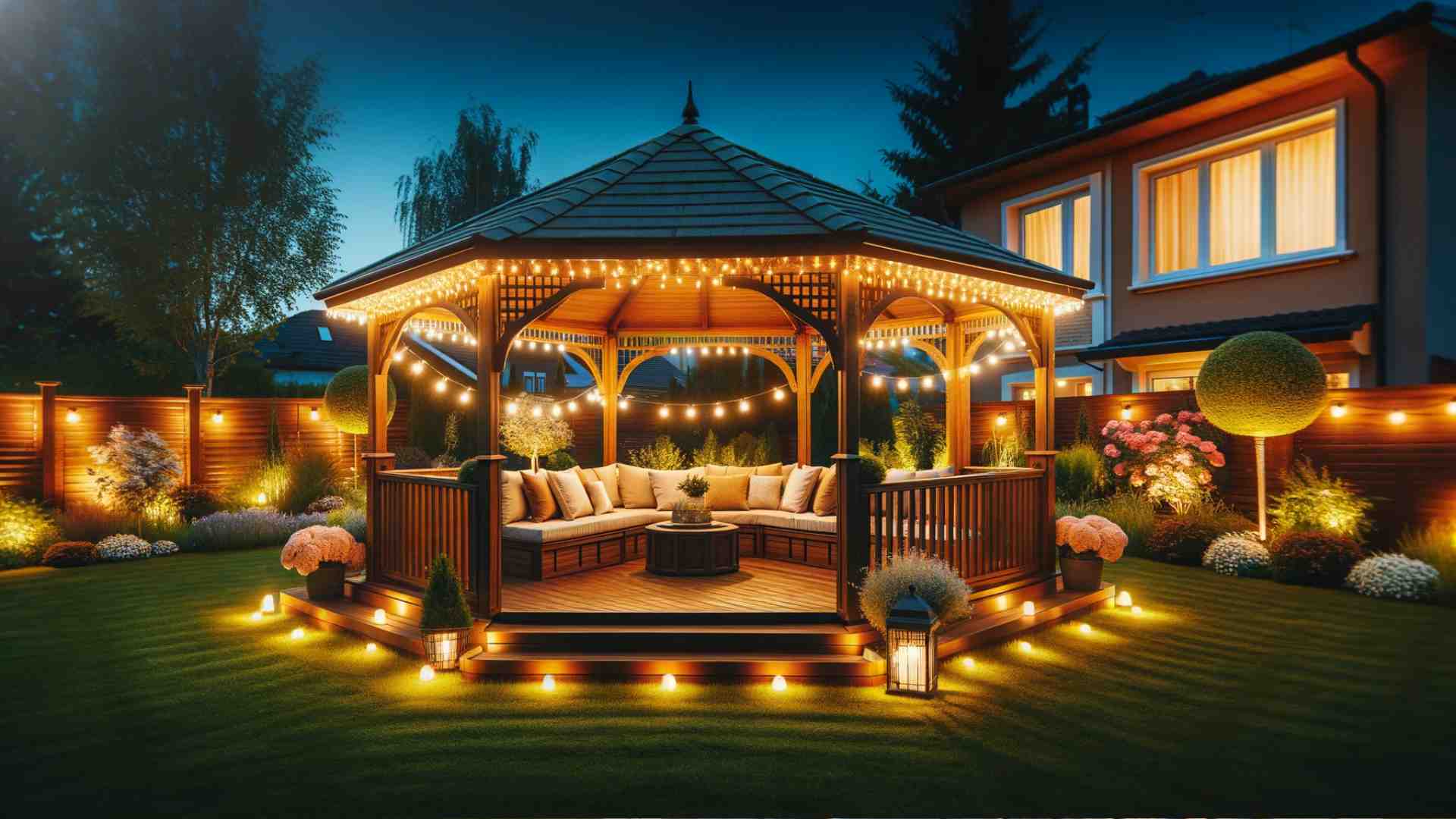 برقکاری محوطه باغ